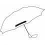 Automatic open/close, windproof pocket umbrella BORA, white