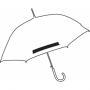 Automatic wooden stick umbrella WALTZ, black, grey