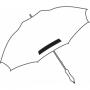 Aluminium fibreglass stick umbrella JOKER, black, silver