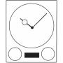 Rectangular wall clock SATURN, silver