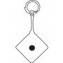 Key ring SMALLSIZE with measuring tape, 1m, white