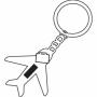 Key ring AIRCRAFT, silver