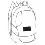 Backpack CURVE, black, blue