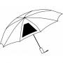 Automatic open-close windproof pocket umbrella PLOPP, black