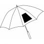 Automatic stick umbrella RUMBA, white