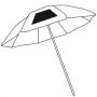 Beach umbrella and parasol SUNFLOWER, white