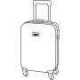 Trolley cabin suitcase PADUA, silver