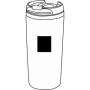 Double-walled travel mug LUCARA, silver