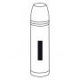 Stainless steel vacuum flask KEEP WARM, black, silver