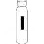 Glass bottle TAKE FROSTY, black