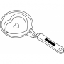 Frying pan HEART PAN, black