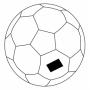 Anti-stress football KICK OFF, black, white