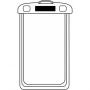 Phone bag DIVER, splash-proof, transparent, white