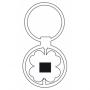 Key ring SPINNING CLOVER LEAF, Clover Leaf