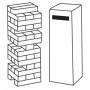 Skill tower game HIGH-RISE, wood