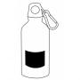 Aluminium drinking bottle TRANSIT, black