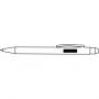 Aluminium ballpoint pen BLACK BEAUTY, black, light blue