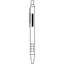 Aluminium ballpoint pen BUKAREST, white