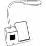 Desk lamp with charging station LIGHT & CHARGE, white