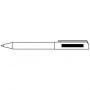 Metal ballpoint pen ADORNO, red, silver