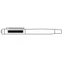 Metal rollerball pen RIGA, black, silver