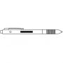 Multi-functional pen ALL IN ONE, grey, silver