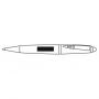 Stainless steel pen TOUCH DOWN, silver, white